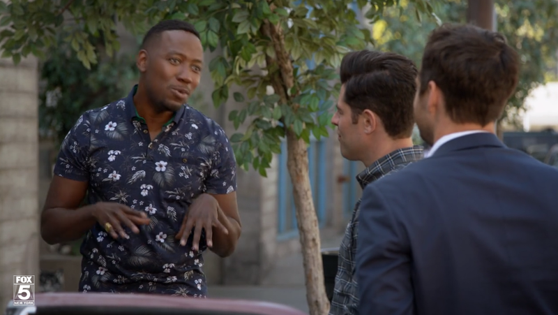 Sort of a modern take on a Hawaiian shirt, this foreshadowed a long season of love for floral.